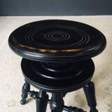 Early 20th Century Black Stained Piano Stool, 1890s