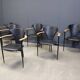 Vintage leather armchairs by Arrben Italy, 1980s - set of 6