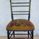 Napoleon III chair in blackened wood and golden fillets 19th.