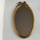 Vintage Gold Oval Mirror in Louis XVI Style – Ribbon & Roses Decor
