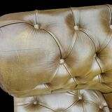 Canapé Chesterfield 2 places en cuir vert