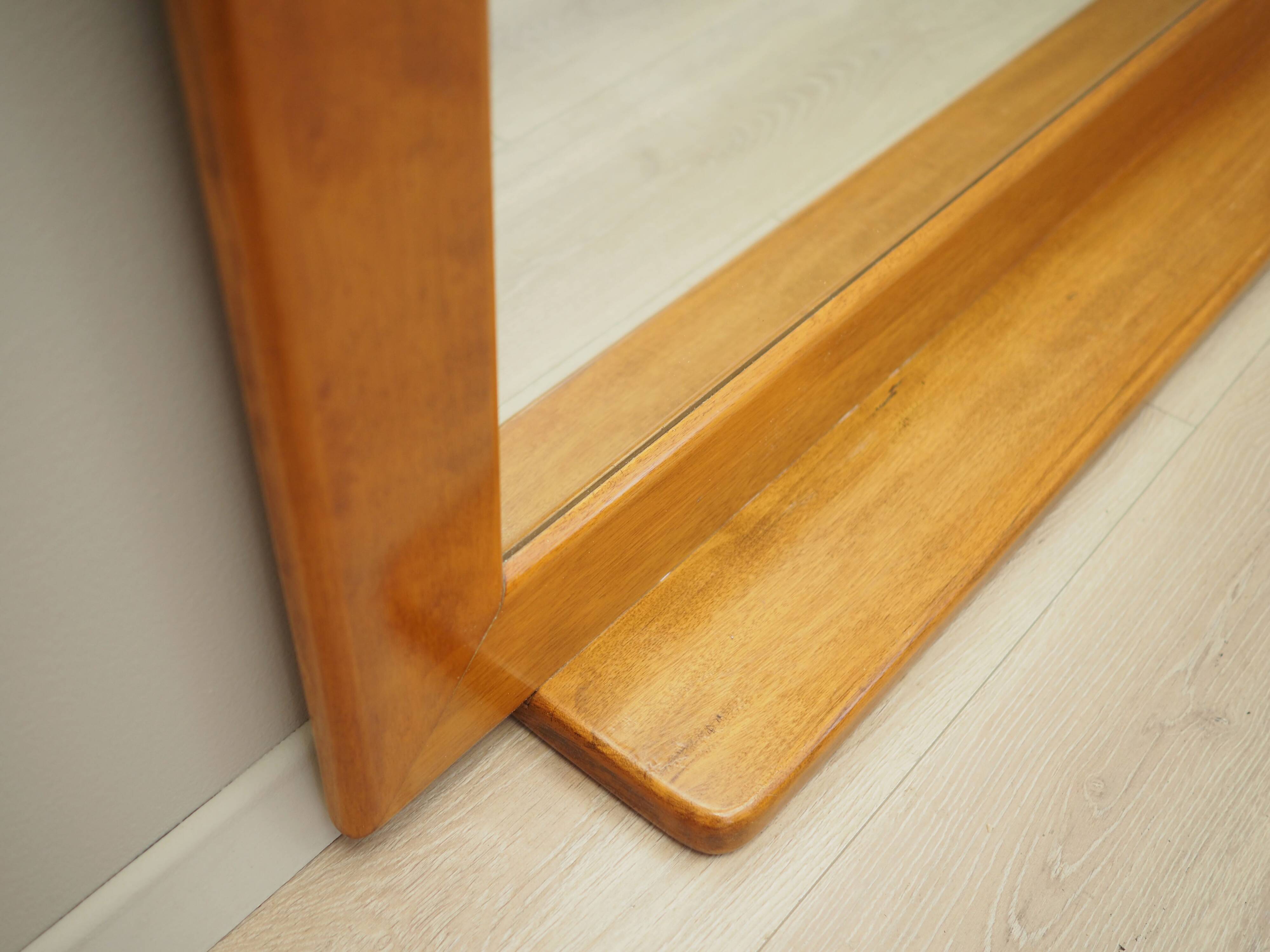 Mahogany-framed mirror, Italian design, 1970s, production: Italy