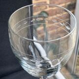 6 wine glasses - Art Deco - 1/2 blown and cut crystal