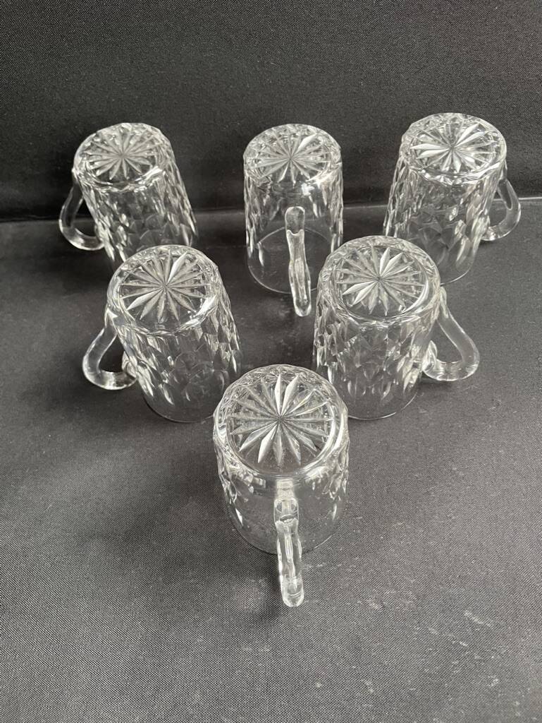 6 old Baccarat cups size 6406
