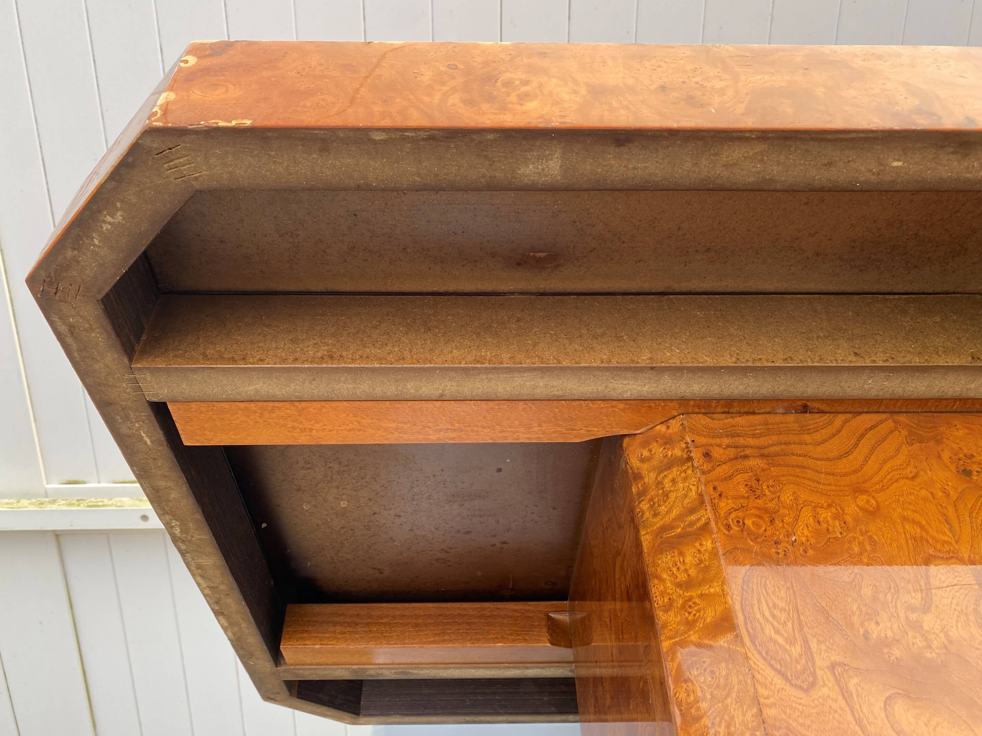 Elm burl coffee table/bar