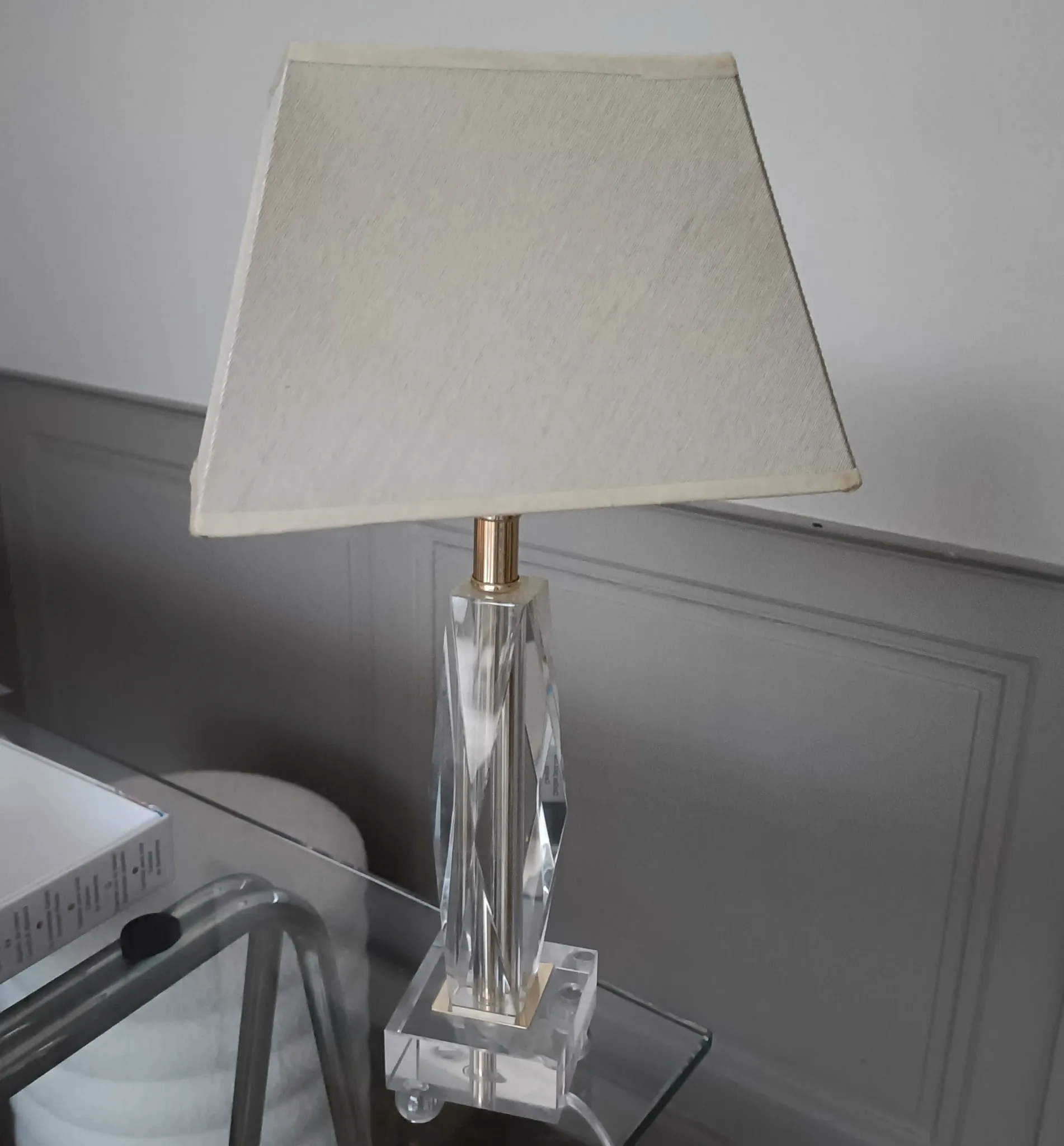 Vintage plexiglass lamp Le Dauphin