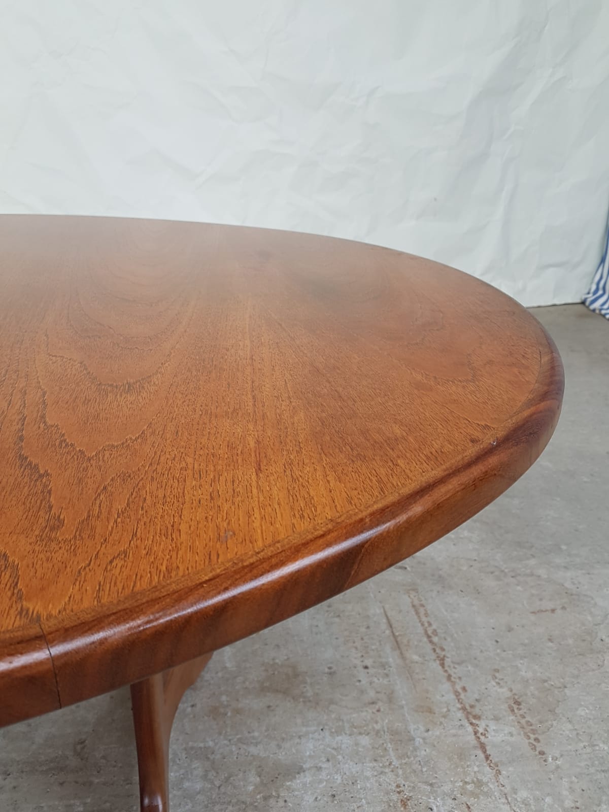 Vtg mid century g plan fresco teak extending 4 - 6 seat oval dining table retro