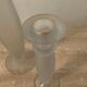 Duo of vintage soliflore vases in frosted glass