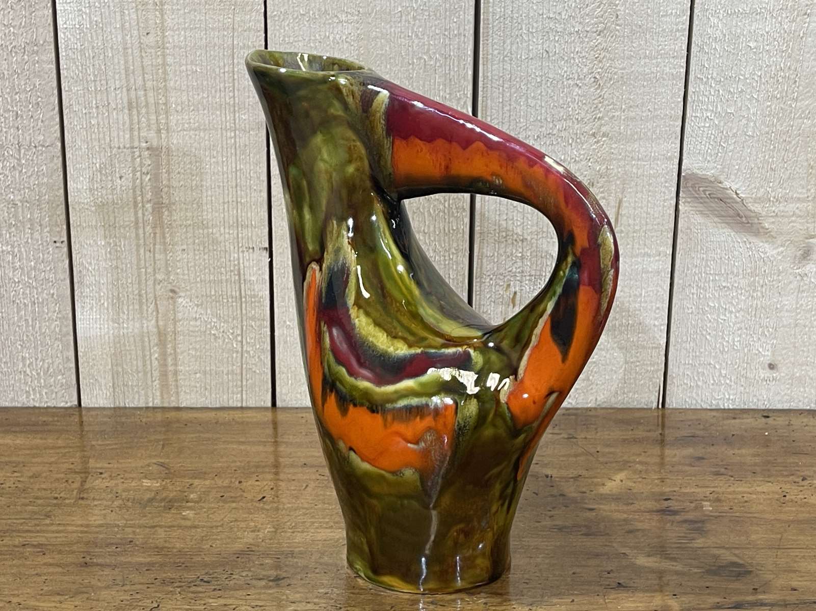 Orangeade Vallauris service from the 70s - 1 pitcher + 5 glasses