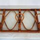Vintage wall coat rack in bamboo and rattan.