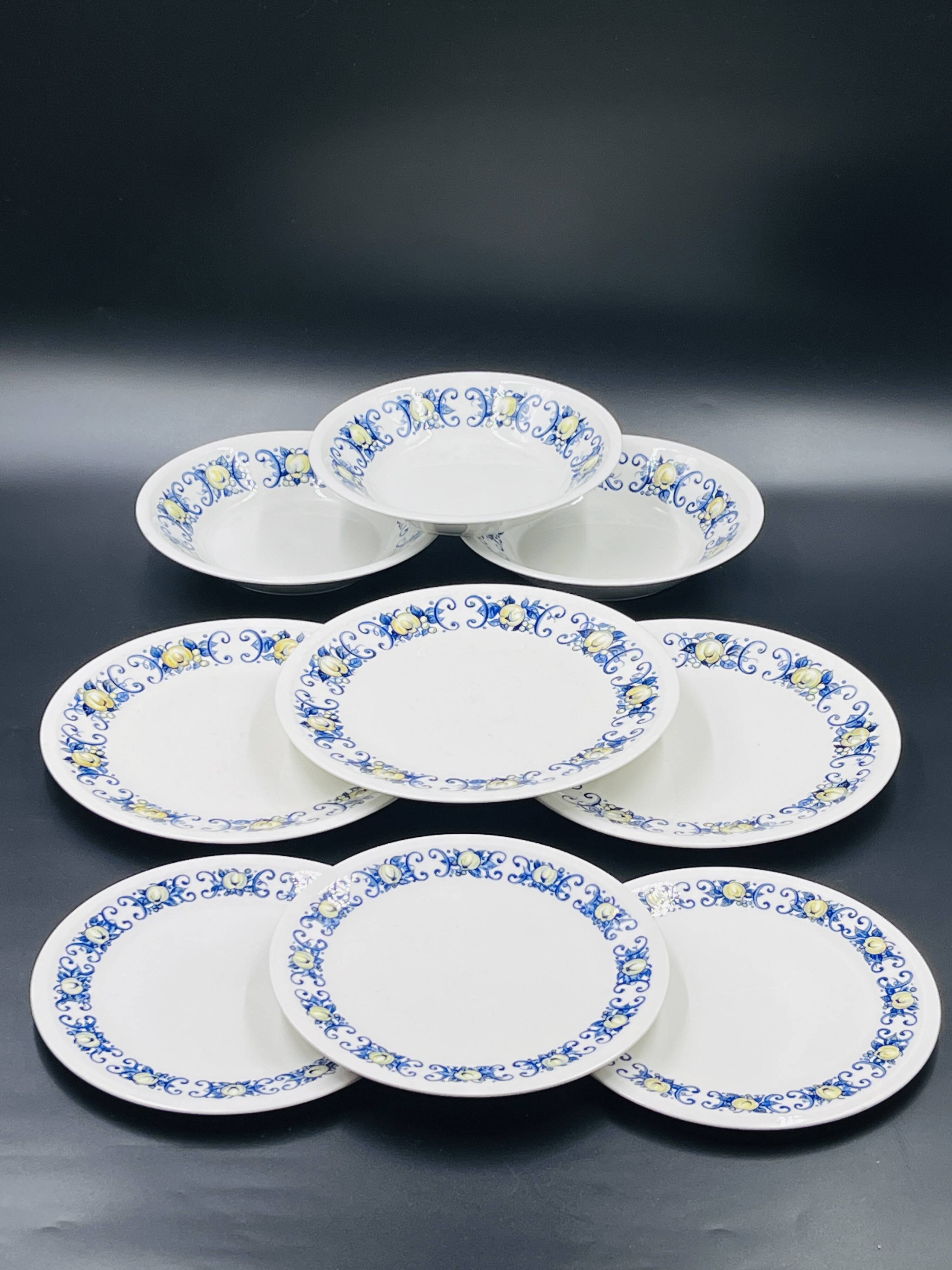 Set of 9 vintage Cadiz plates – Villeroy & Boch – 1960s–1970s