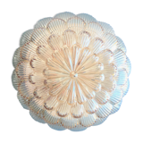 Plafonnier rond marguerite en verre moulé