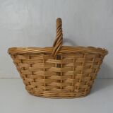 Panier à champignons en rotin vintage