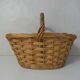 Vintage rattan mushroom basket
