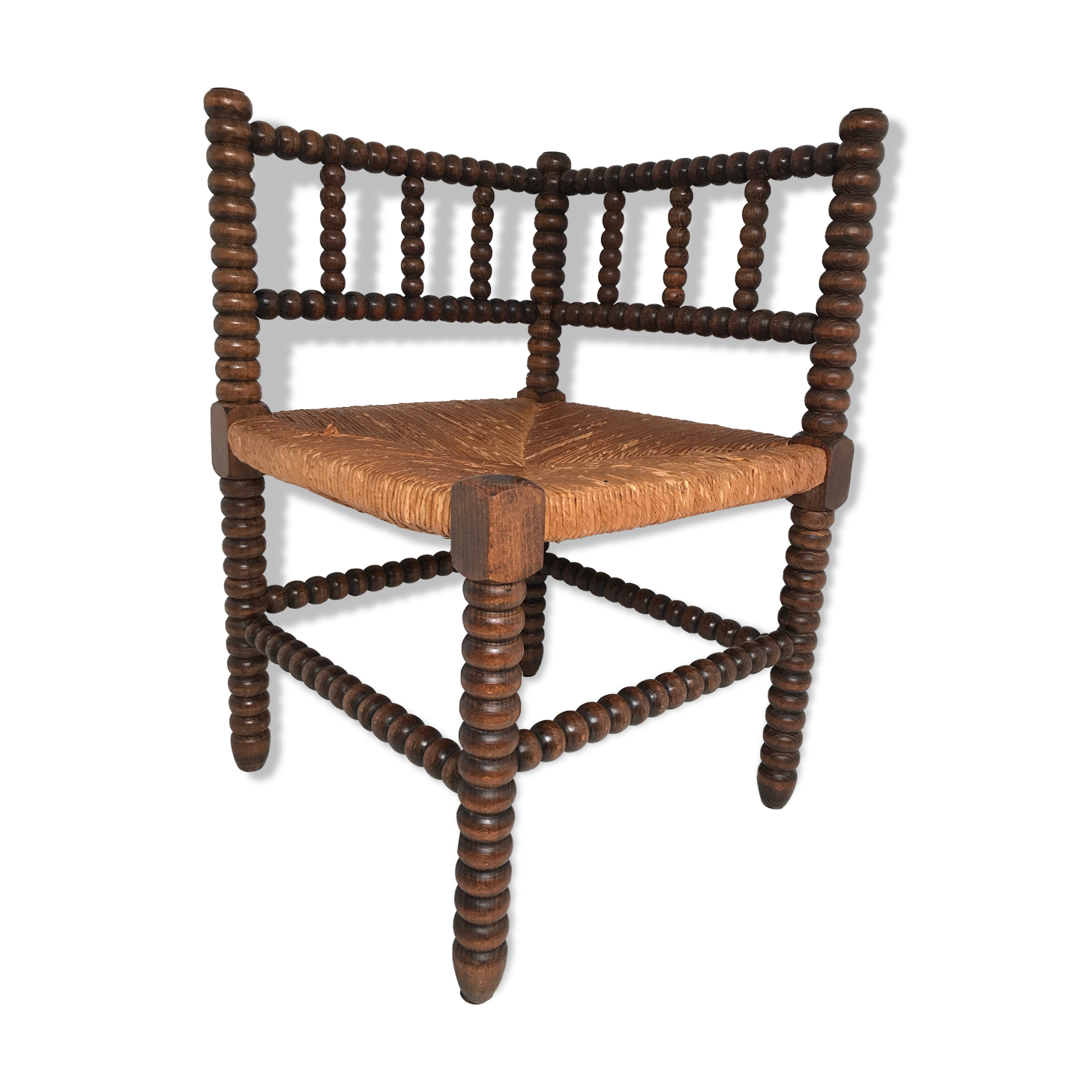 Vintage wooden corner chair turns, 50/60