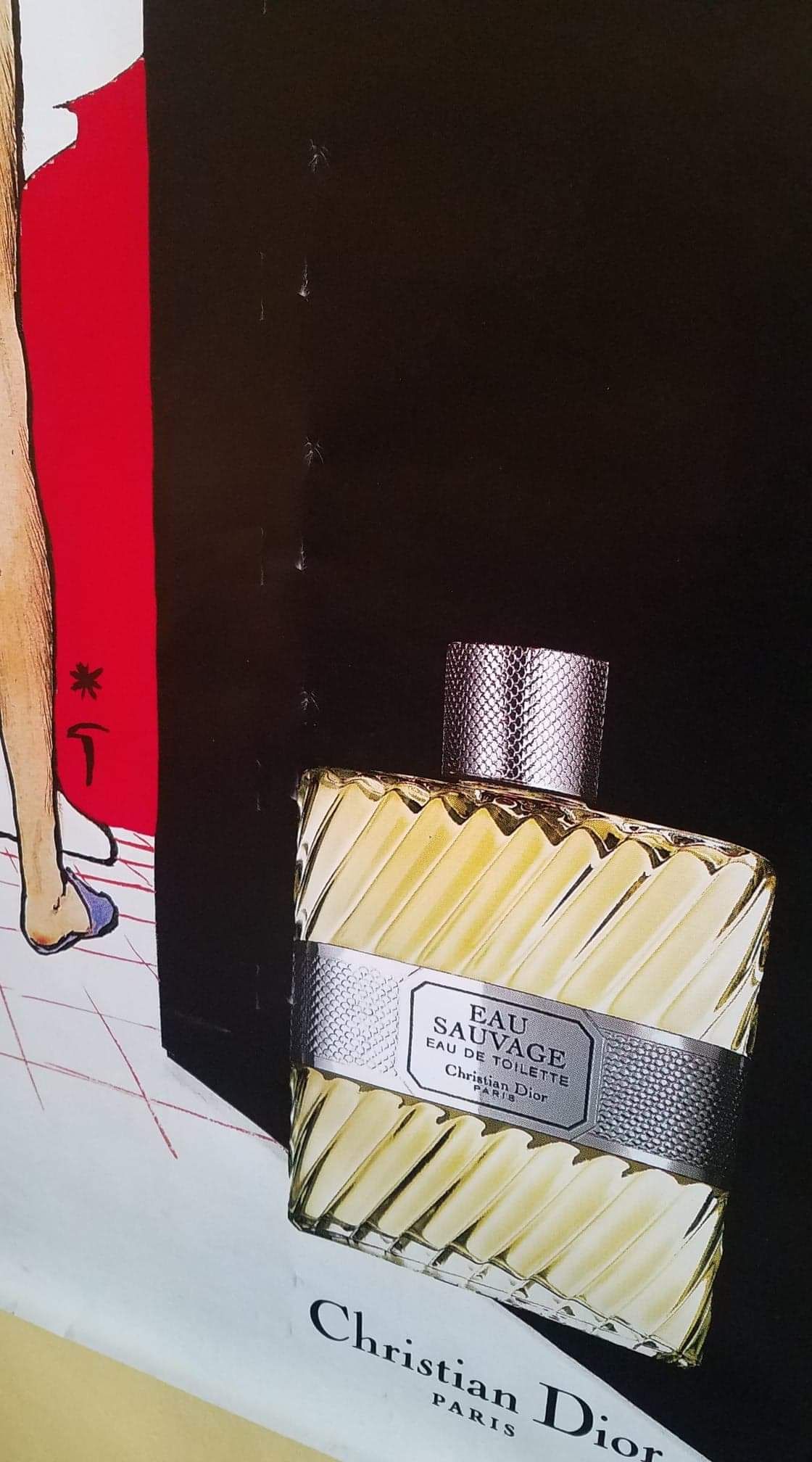 Poster René gruau eau sauvage Dior vintage pub original vogue louis 70