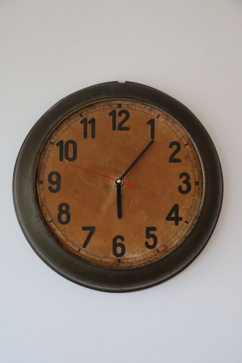 Brass wall clock 1950