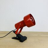Vintage red clamp spotlight wall light