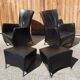 Pair of armchairs with footstool montis, 1980s