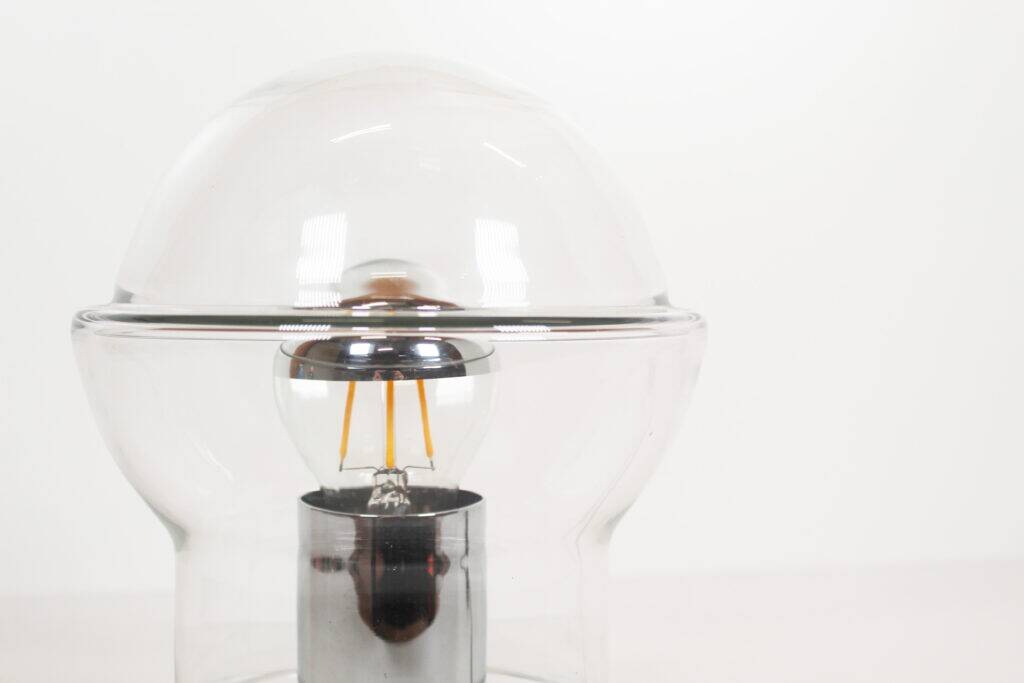 Vintage 1970s glass 'mushroom' table lamp by Cosack