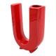 Space age red U letter ceramic solifleur vase, Marcel Radureau Francia 1970