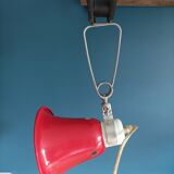 Bedside lamp clamp metal red