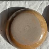 11 assiettes creuses artisanales vintage en grès mat