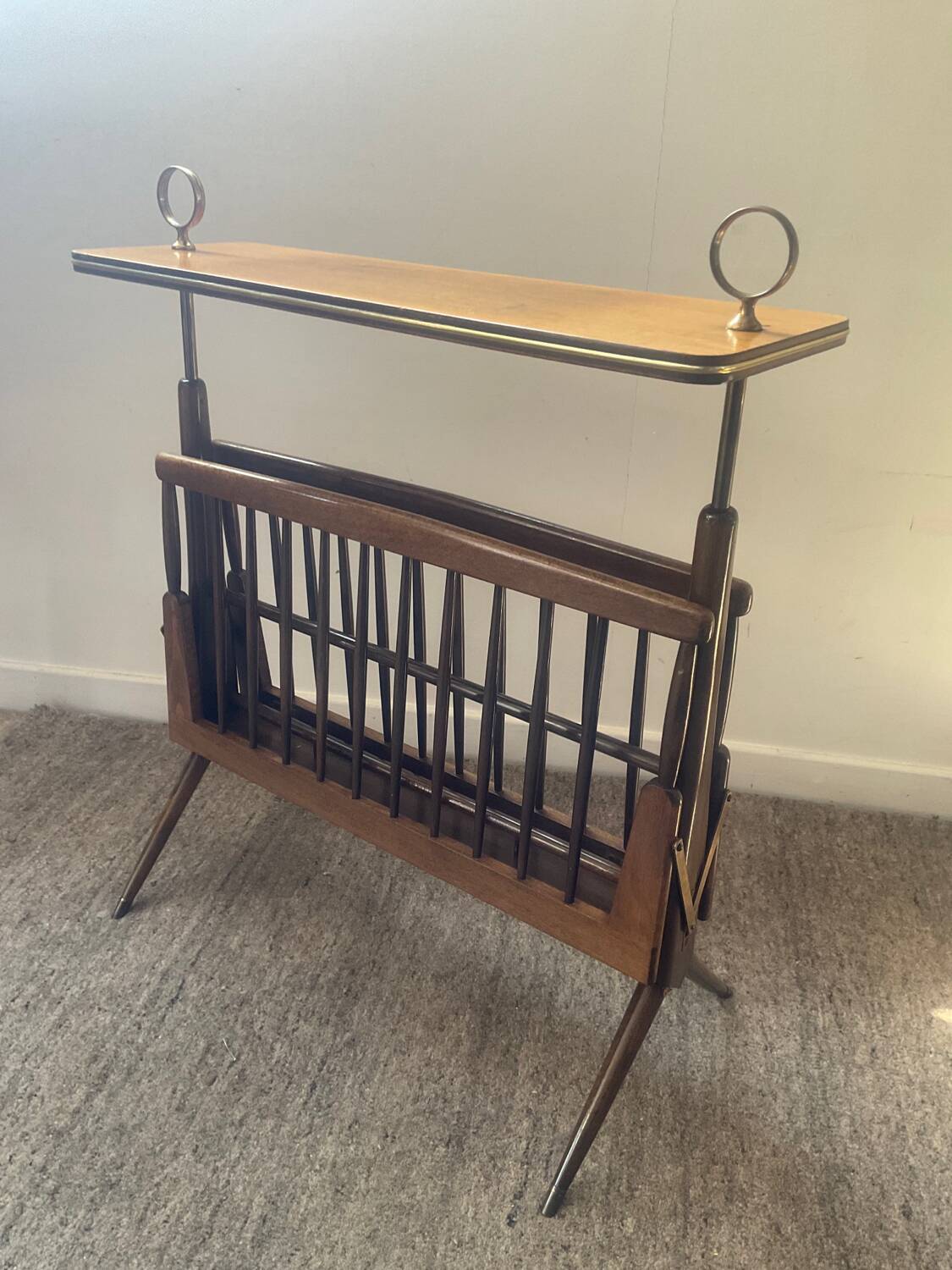 Folding magazine rack attributed to Ico Parisi-Italy from the 1950s
