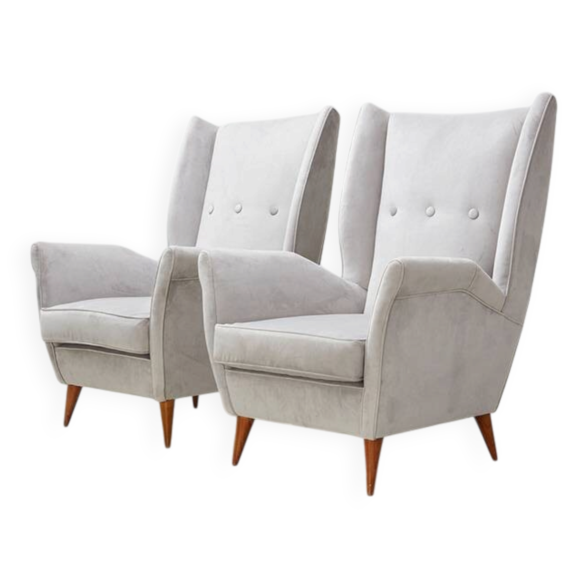 Pair of Italian Lounge Chairs attrib. to Gio Ponti for ISA Bergamo 1950s