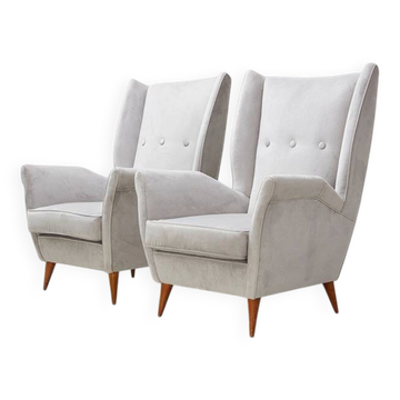 Paire de fauteuils italiens attribués à Gio Ponti pour ISA Bergamo années 1950.