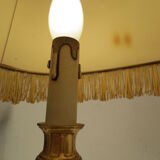 Table lamp and desk in bronze and gilded metal, hot water bottle style