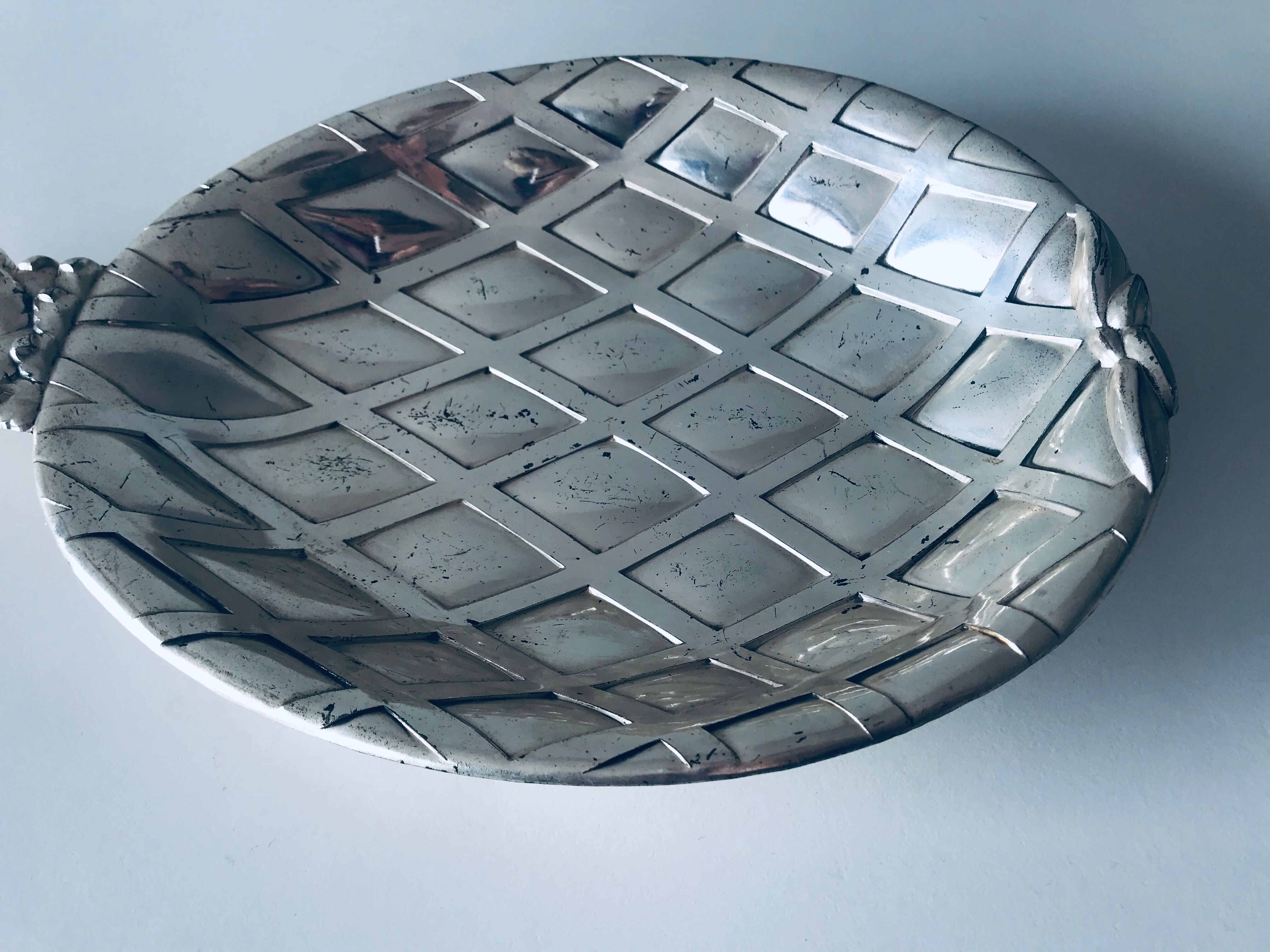 Silver pineapple dish