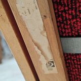 Pair of green-red boomerang armchairs by Antonin Suman for Ton (Thonet) 19