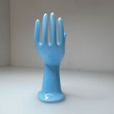 Vintage light blue ceramic hand