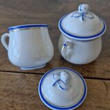 6 old cream pots
