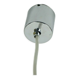 vintage PENDANT LIGHT crystal glass and chrome 14 glass prisms 1960s