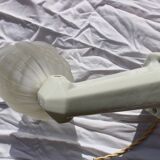 Porcelain and frosted glass wall light