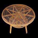 Rattan coffee table 60'S