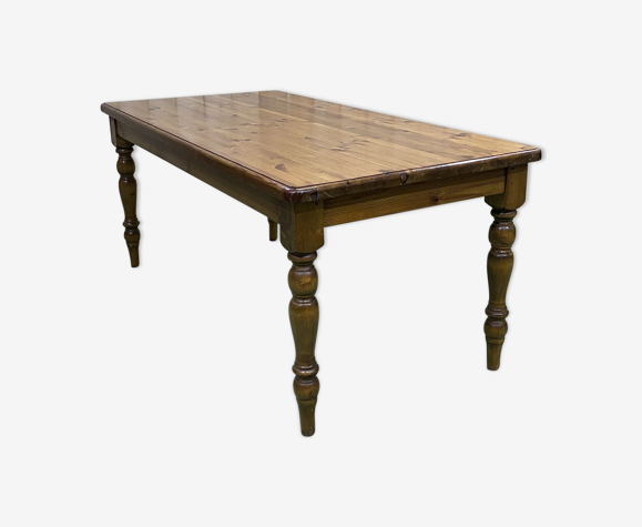 Table de ferme anglaise en sapin