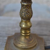 Chiseled copper lamp foot