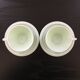 Pair of almond green opaline cups