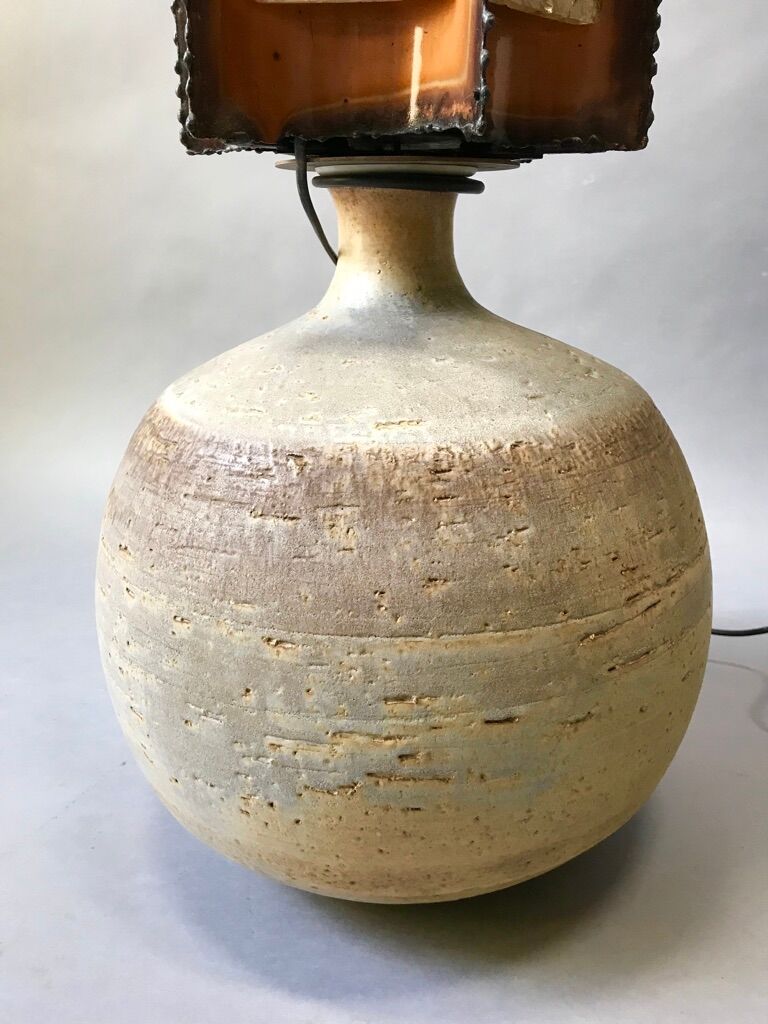 Lampadaire ceramique resine cuivre
