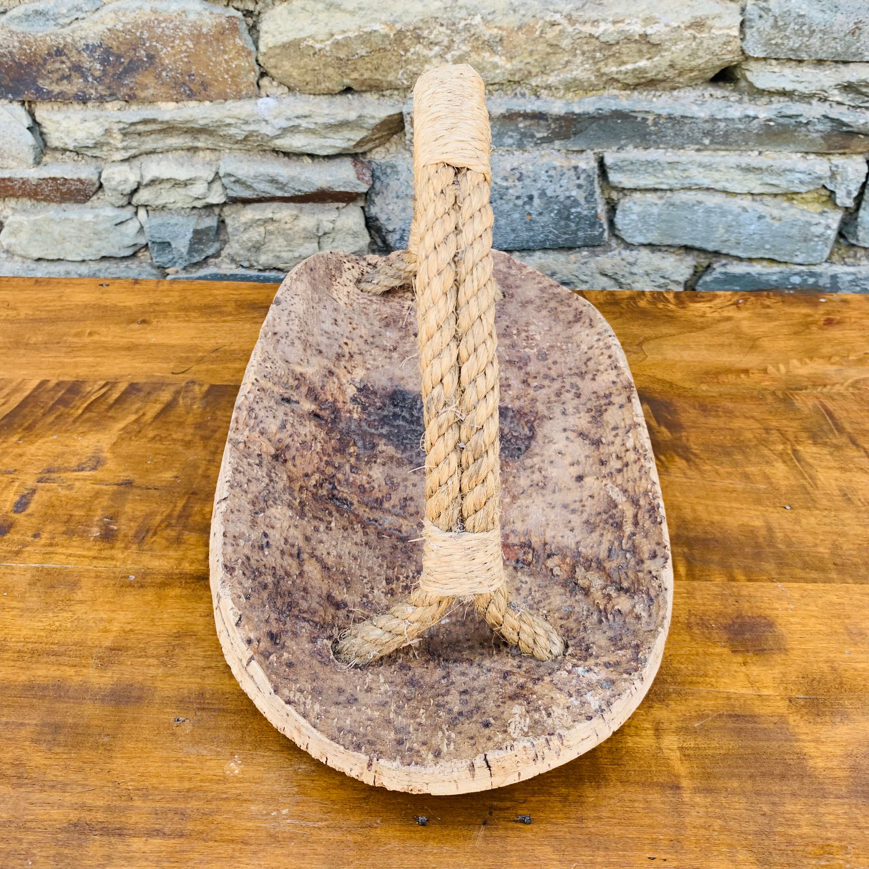 Cork and rope fruit basket