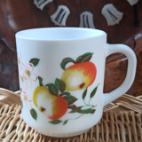 Vintage Lotus and Apple Arcopal Mugs