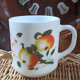 Vintage Lotus and Apple Arcopal Mugs