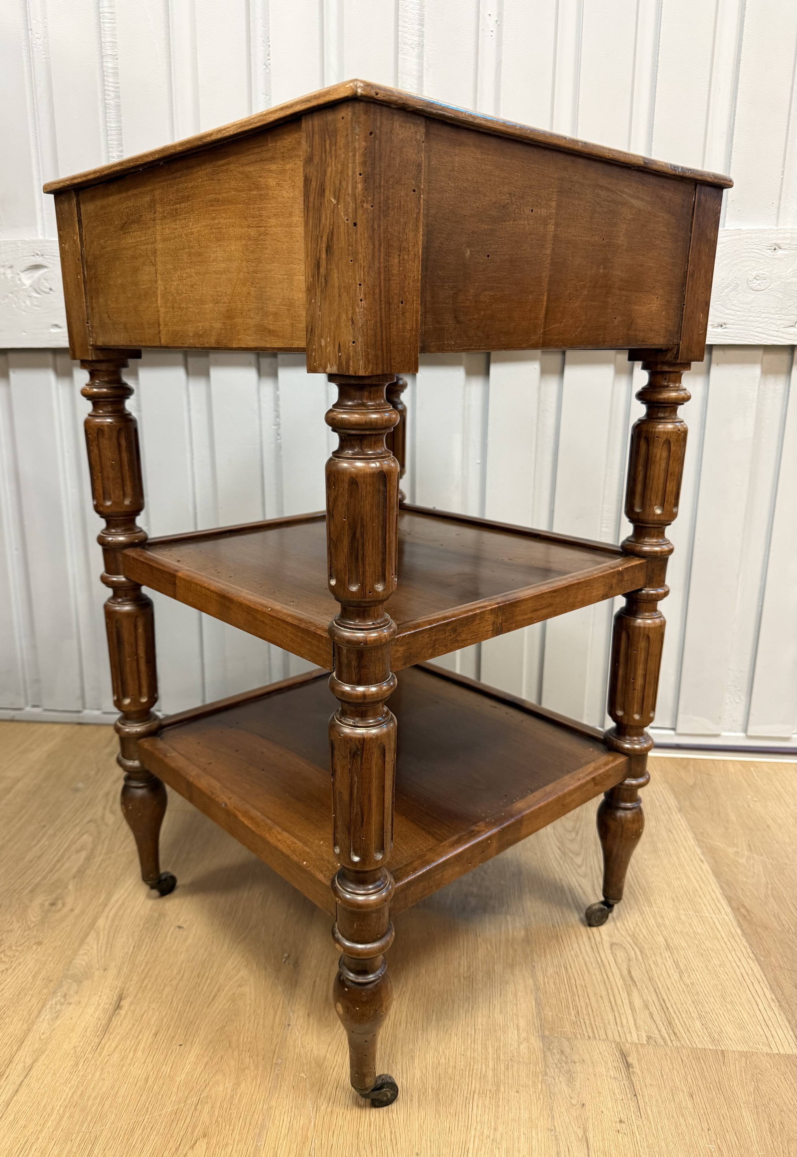 small walnut side table