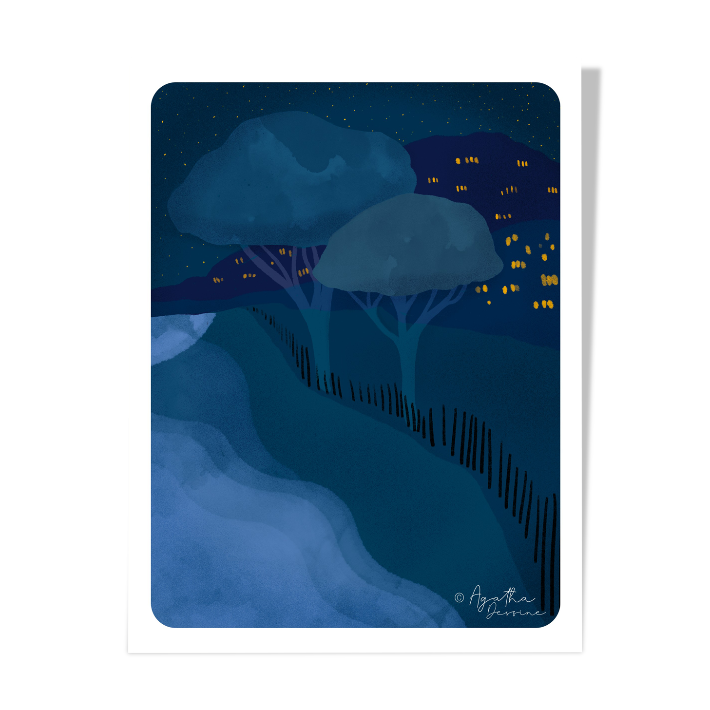 Illustration "palombaggia, at night" a4