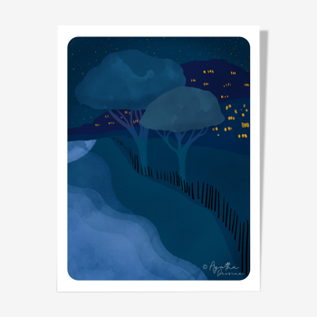 Illustration "palombaggia, at night" a4