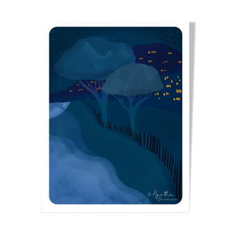Illustration "palombaggia, at night" a4