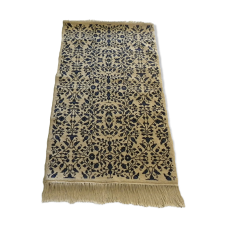 Tapis Laine Tunisien Traditionnel Tapis Orientale Nouée à la main Beige et Bleu